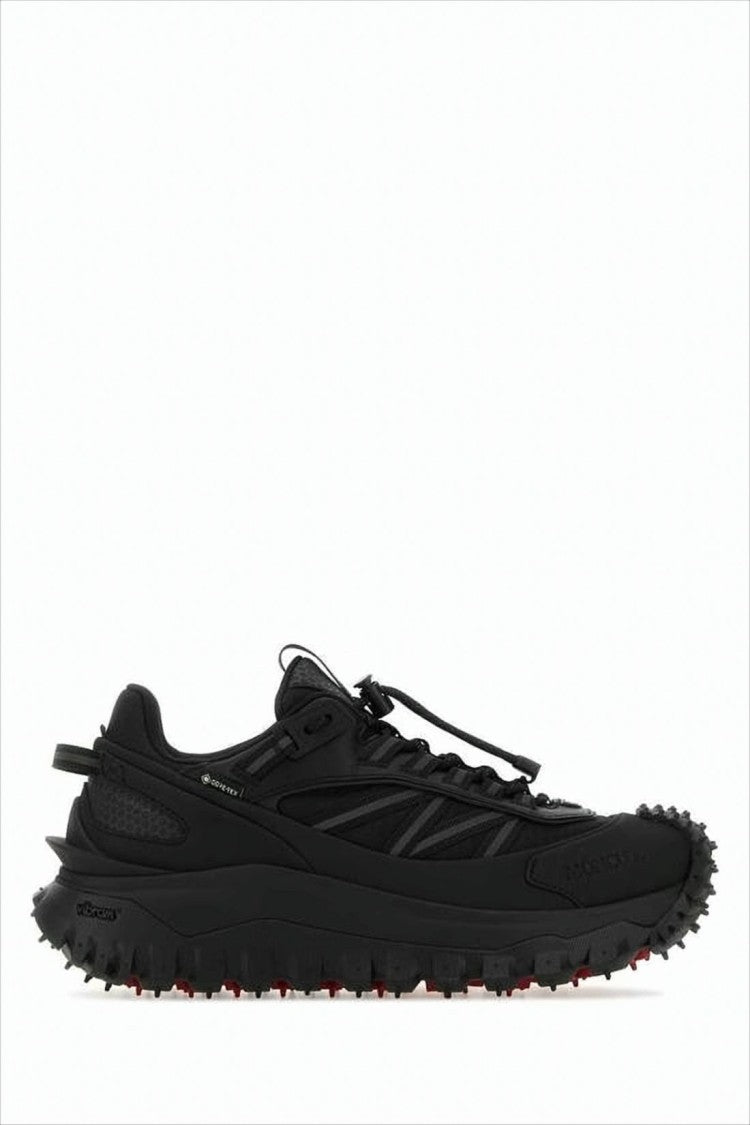 Moncler Sporty All-Black Sneakers With Textured Upper And Rugged Sole