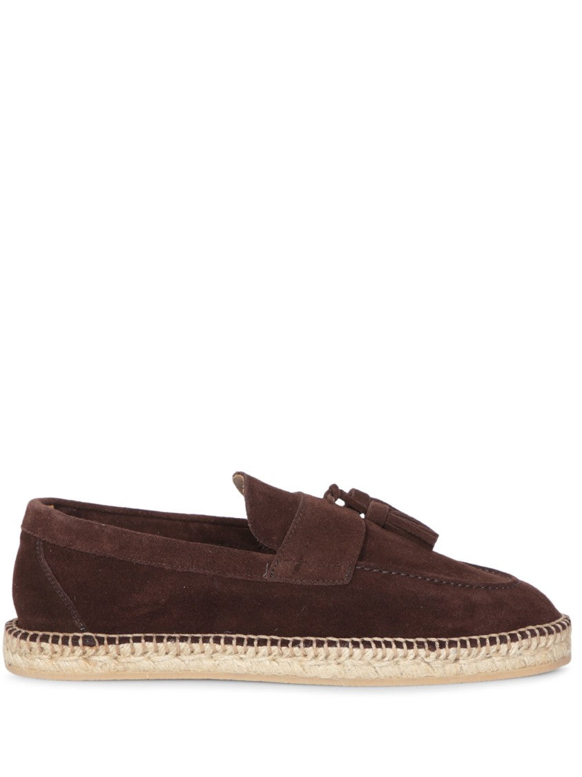 Lardini Suede And Calf Leather Brown Espadrilles