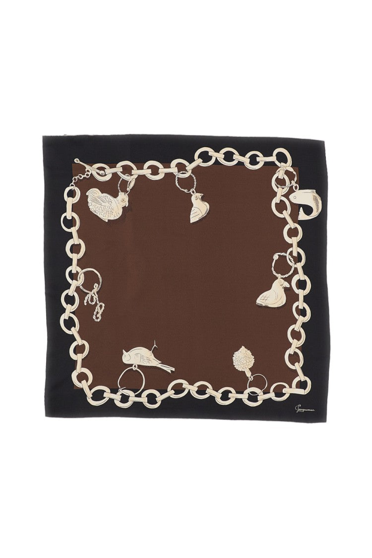 Jacquemus Multicolor Pampille Hand-Rolled Silk Scarf