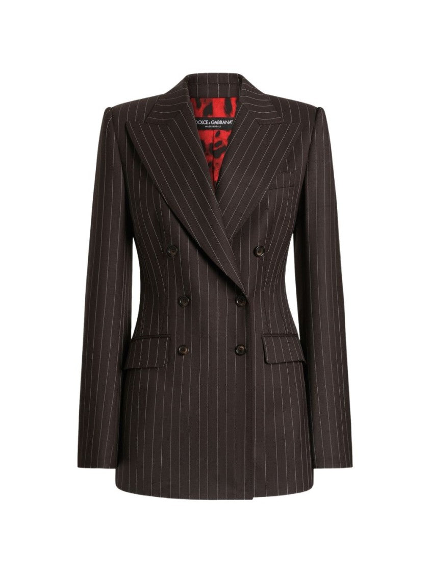 Dolce & Gabbana Tailored Double-Breasted Pinstripe Blazer