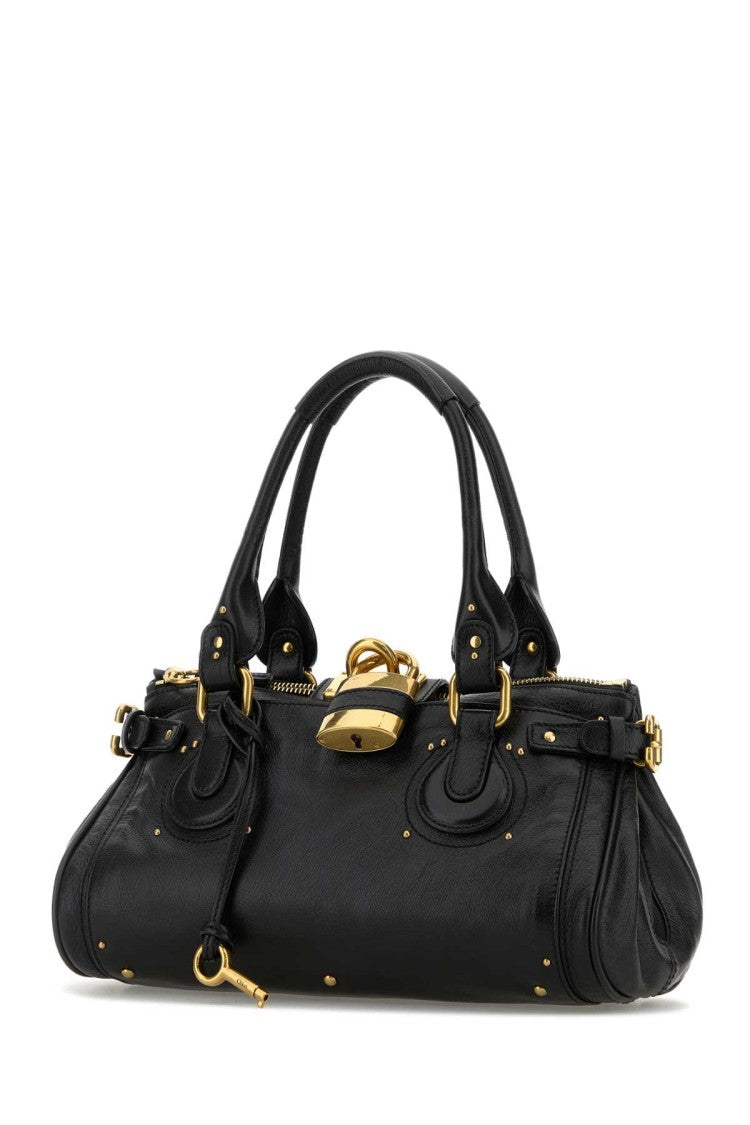 Chloé Black Leather Paddington Shoulder Bag