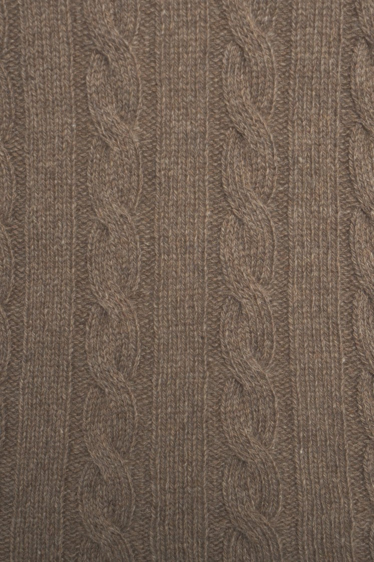 Grifoni Cable-Knit Sweater With Classic Round Neck