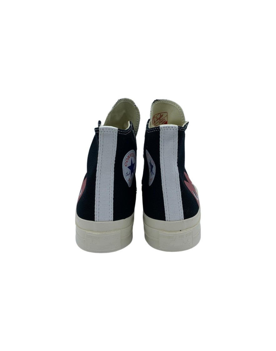Cdg Play High-Top Sneakers With Distinctive Heart Emblem