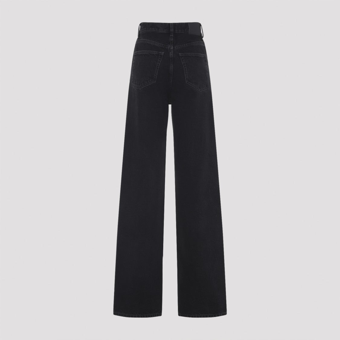 Saint Laurent V Waist Baggy Black Cotton Jeans