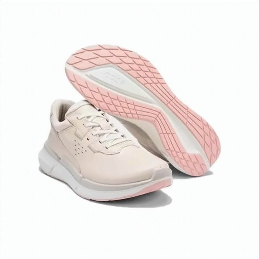 Ecco Smooth Leather Sneakers With Elevated Sole