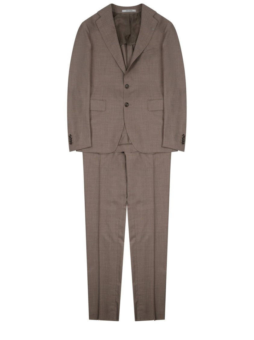 Tagliatore Brown Vesuvio Virgin Wool Suit