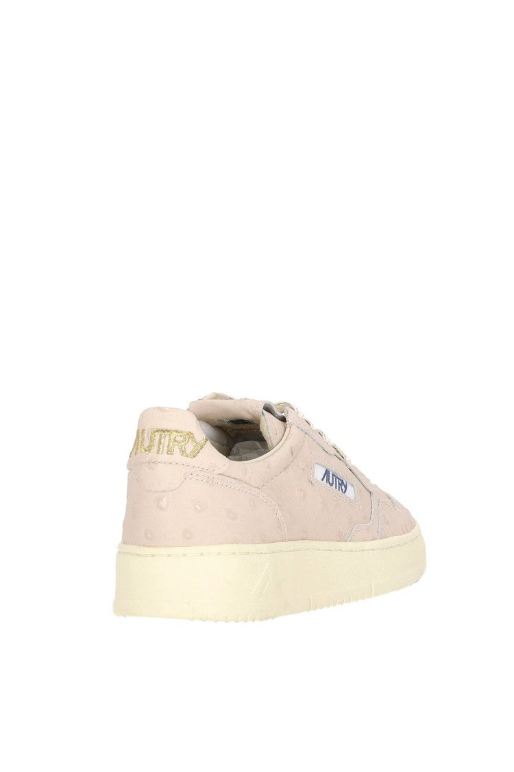 Autry Medalist Women’S Ostrich-Effect Leather Sneakers