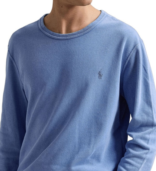 Polo Ralph Lauren Ultra-Soft Campus Blue Sweatshirt With Embroidered Detail