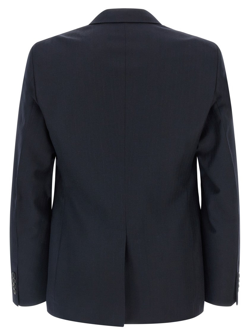 Prada Tailored Pinstriped Blazer And Trouser Set