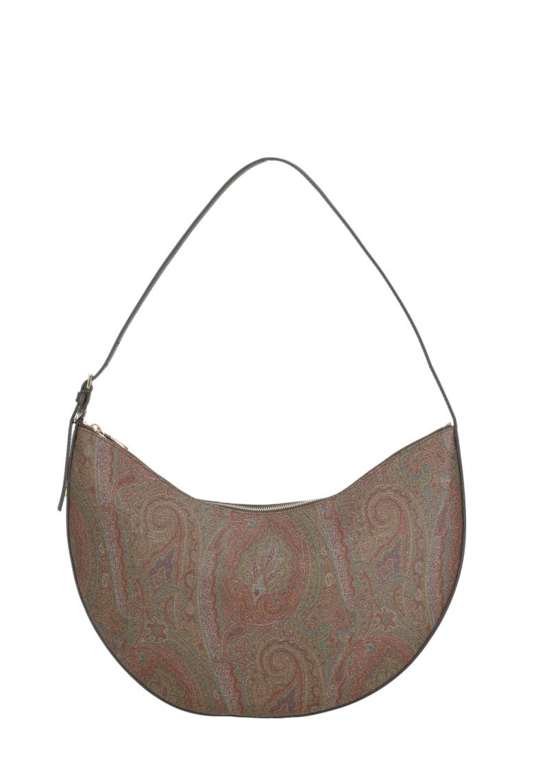 Etro Crescent-Shaped Shoulder Bag With All-Over Paisley Pattern