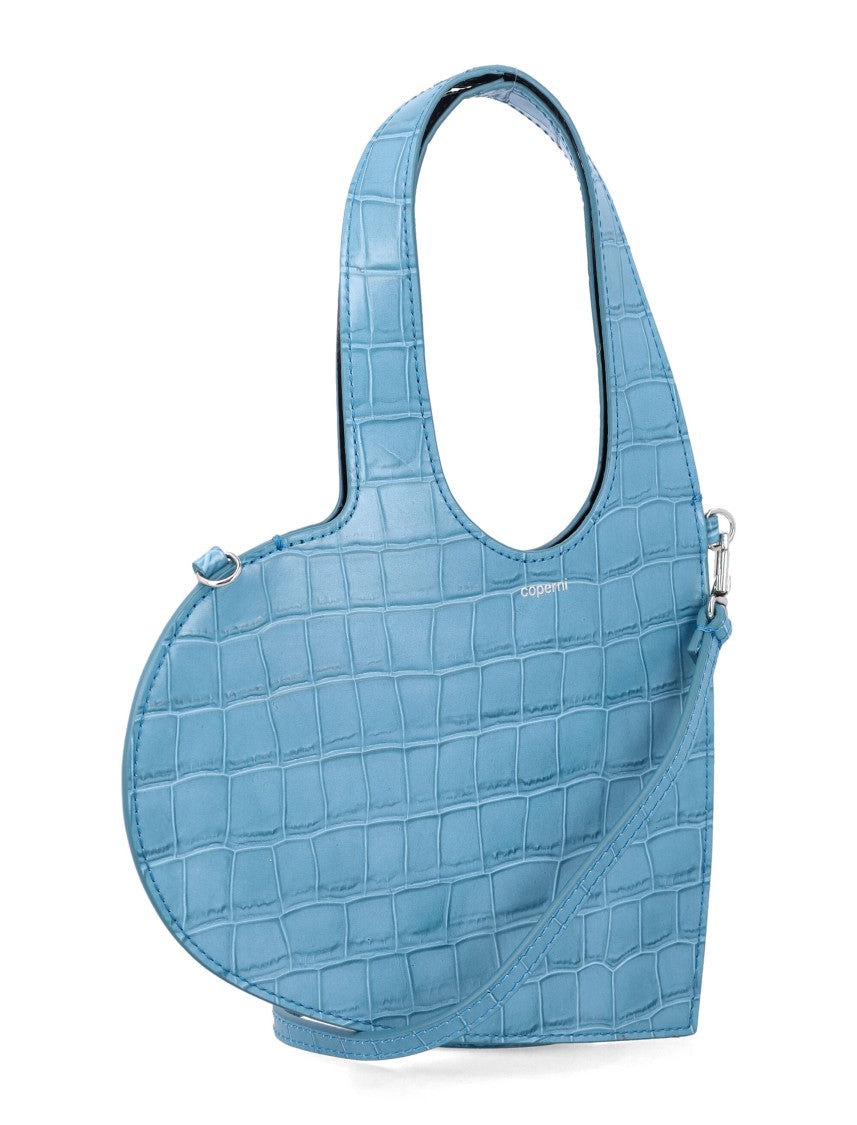 Coperni Baby Heart Crocodile Embossed Tote