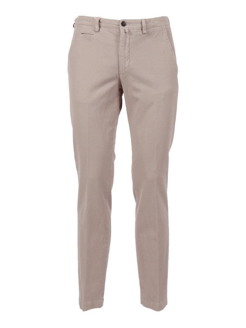 Briglia Slim Fit Cotton Linen Straight-Leg Pants