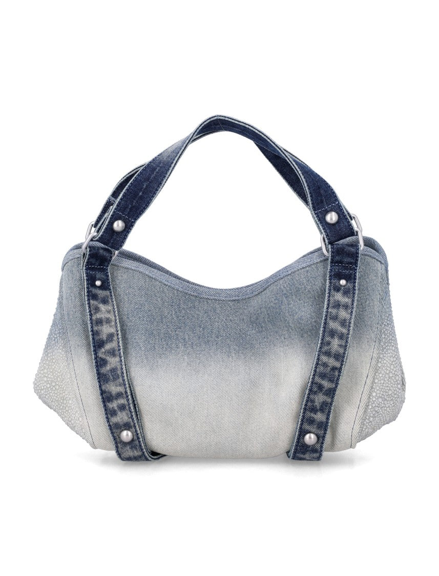 Diesel Structured Gradient Denim-Like Handbag With Silver-Tone Details