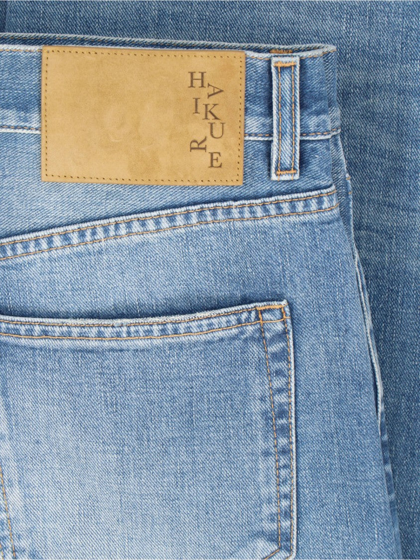 Haikure Blue Blake Mid-Rise Straight Denim Jeans