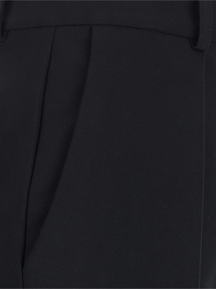 Elisabetta Franchi Black Tailored High-Waisted Cropped Pants
