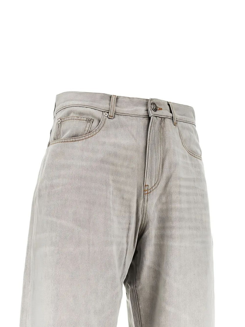 Palm Angels `Curved Logo` Loose Jeans