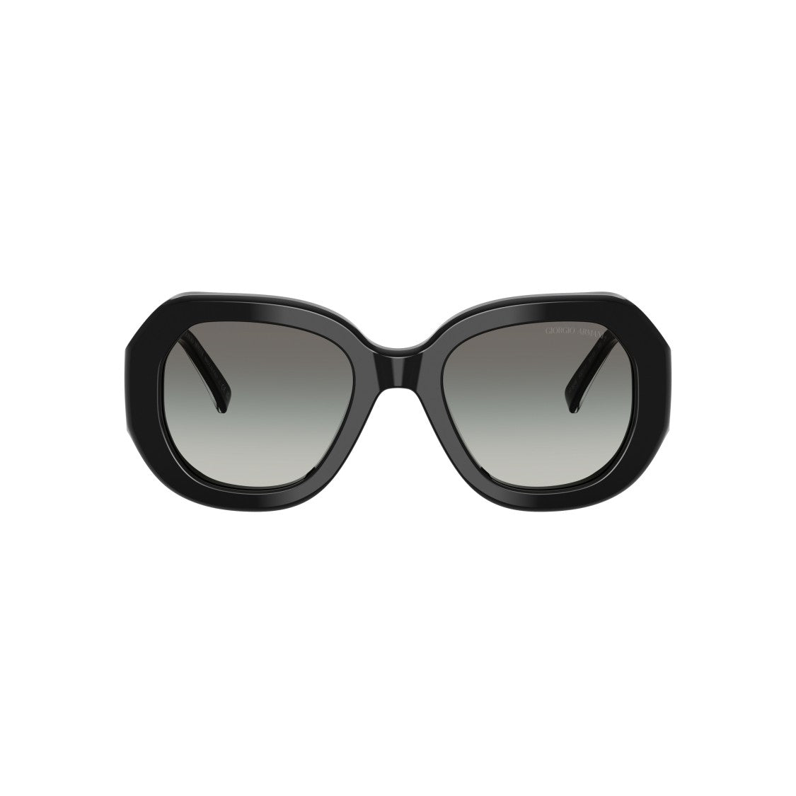 Giorgio Armani 0Ar8248 Oversized Geometric Black Sunglasses With Gold Accents