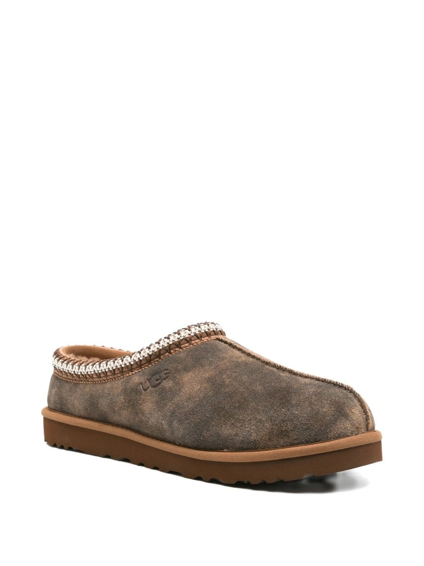 Ugg Brown M Tasman Baxter Suede-Like Slippers