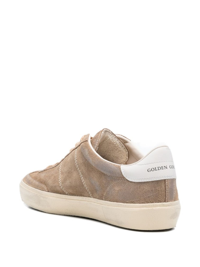 Golden Goose Taupe Soul-Star Sneakers Suede Sneakers