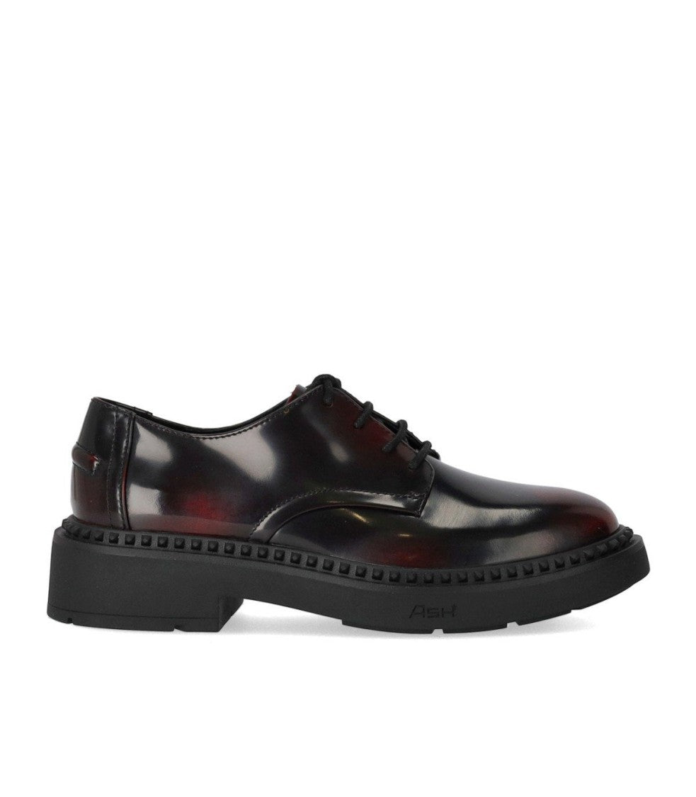 Ash Mercury Black/Burgundy Lace-Up Shoe