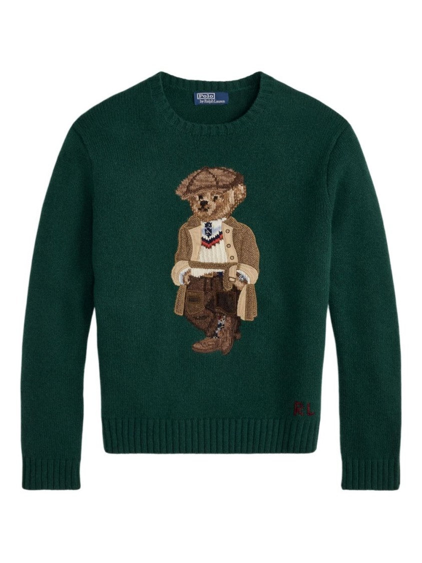 Polo Ralph Lauren Embroidered Deep Green Knit Sweater