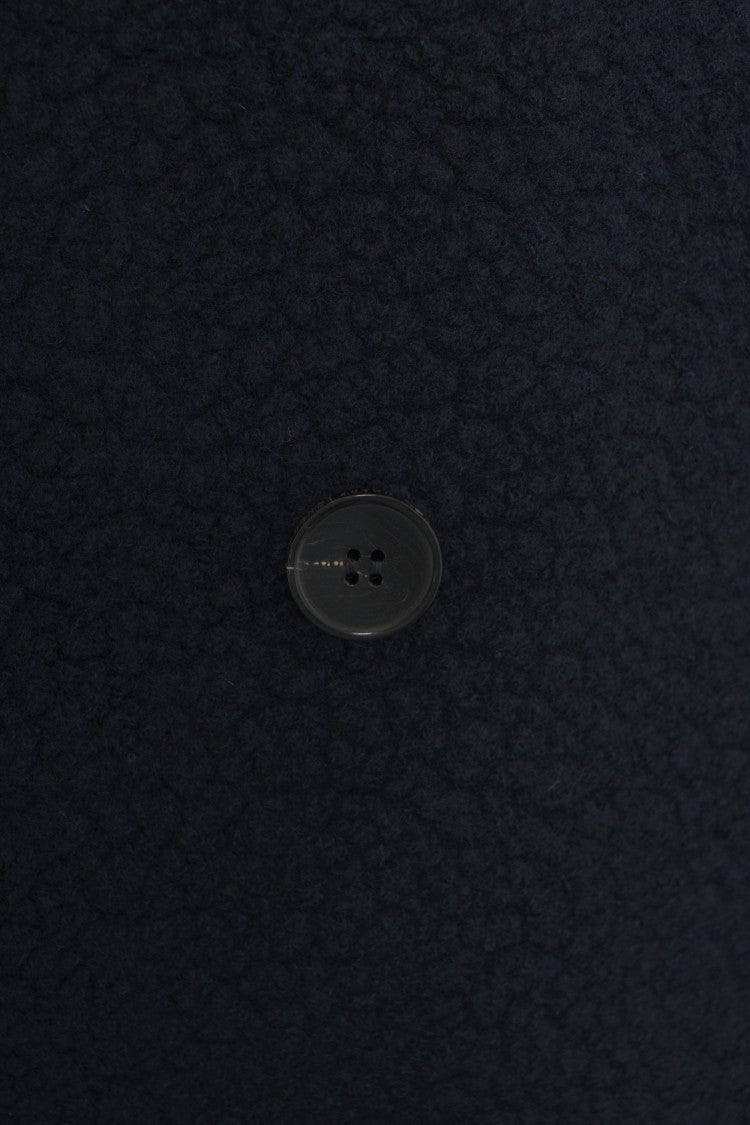 Harris Wharf London Structured Bouclé Peacoat With Double-Breasted Closure