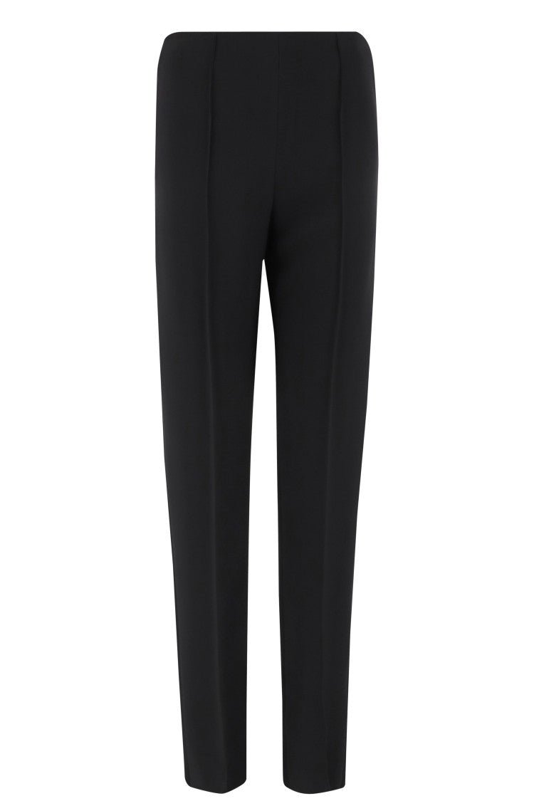 Giorgio Armani Tailored Stretch Viscose Pants With Pleated Detailing