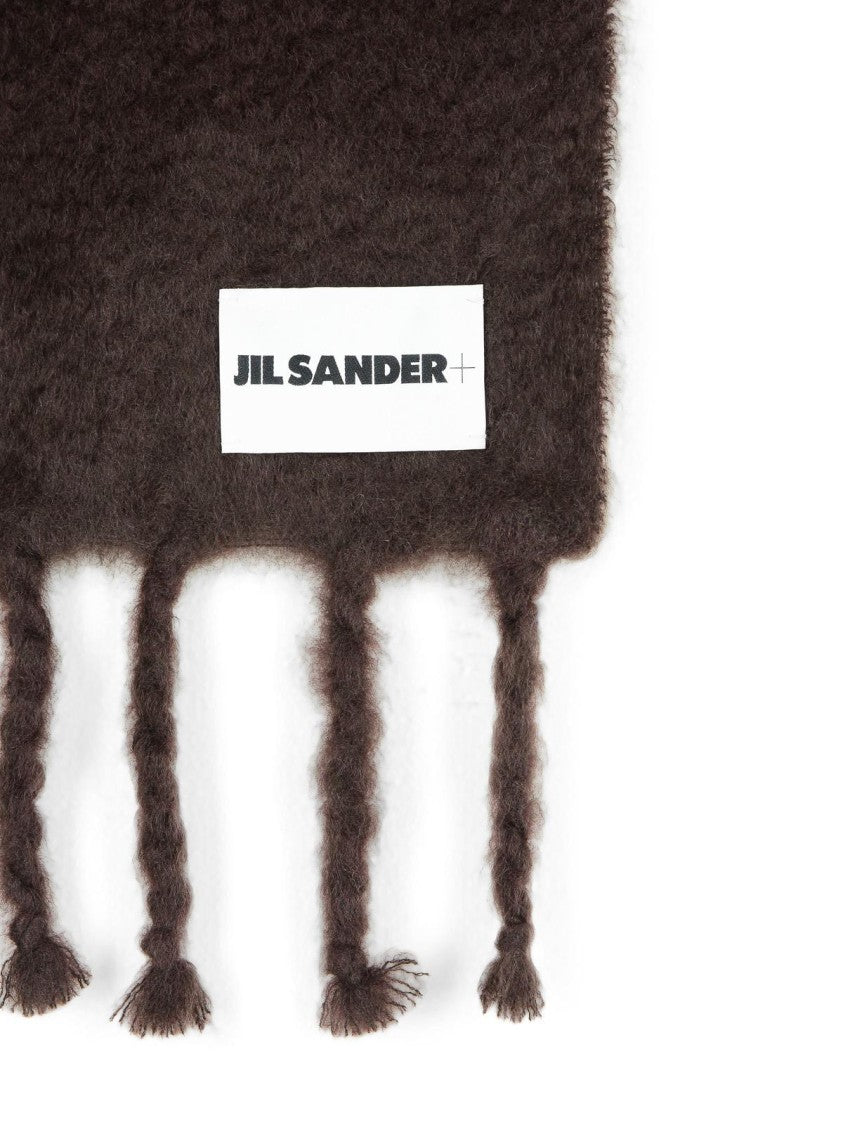 Jil Sander Mohair And Chocolate Wool Scarf