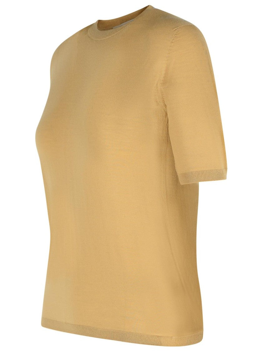 Max Mara 'Gerico' Sand Virgin Wool Sweater