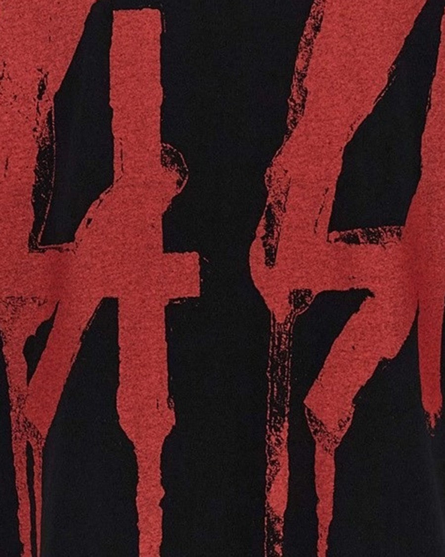 44 Label Group Black/Red Cotton Crew Neck T-Shirt