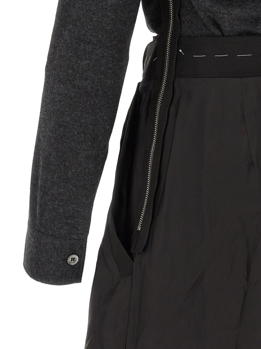 Maison Margiela Asymmetric Midi Dress With Virgin Wool Top
