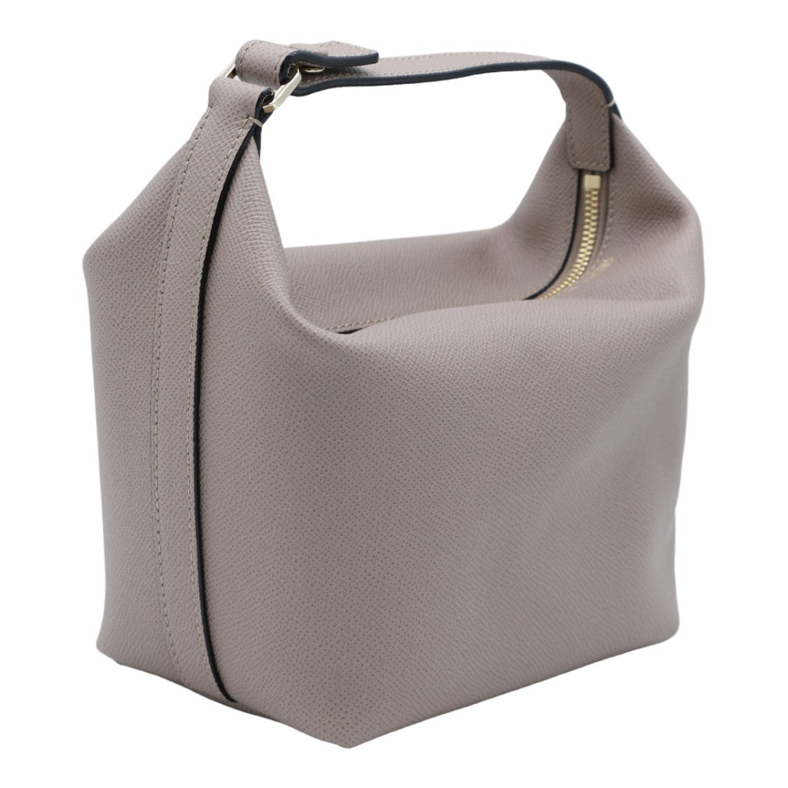 Valextra Structured Minimalist Gold Hardware Handbag