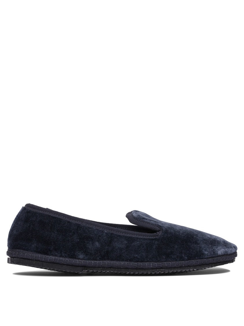 Sentier Di Segantin Roberta Streamlined Blue Loafers And Slippers With Plush Texture
