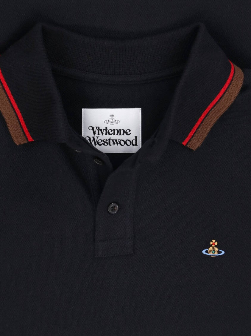 Vivienne Westwood Black Piqué Cotton Polo Shirt