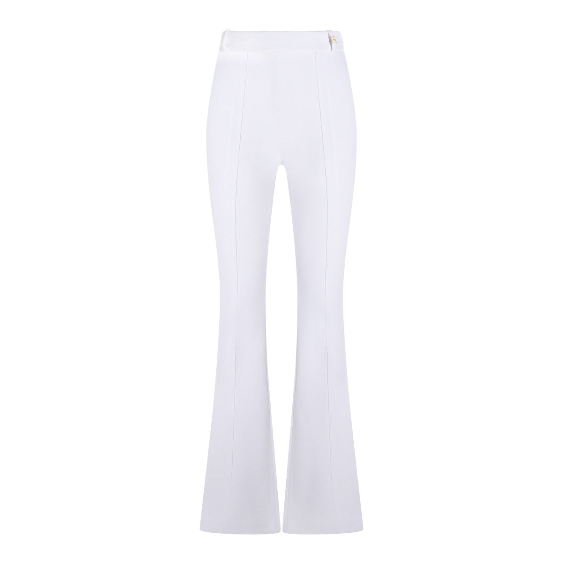 Elisabetta Franchi Flared Ivory Trousers