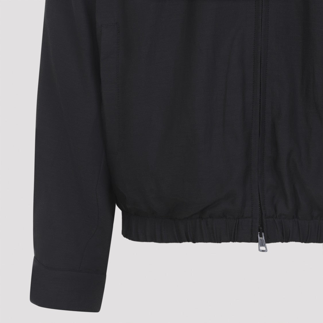 Our Legacy Black Cupro Blend Jacket With Stand Collar