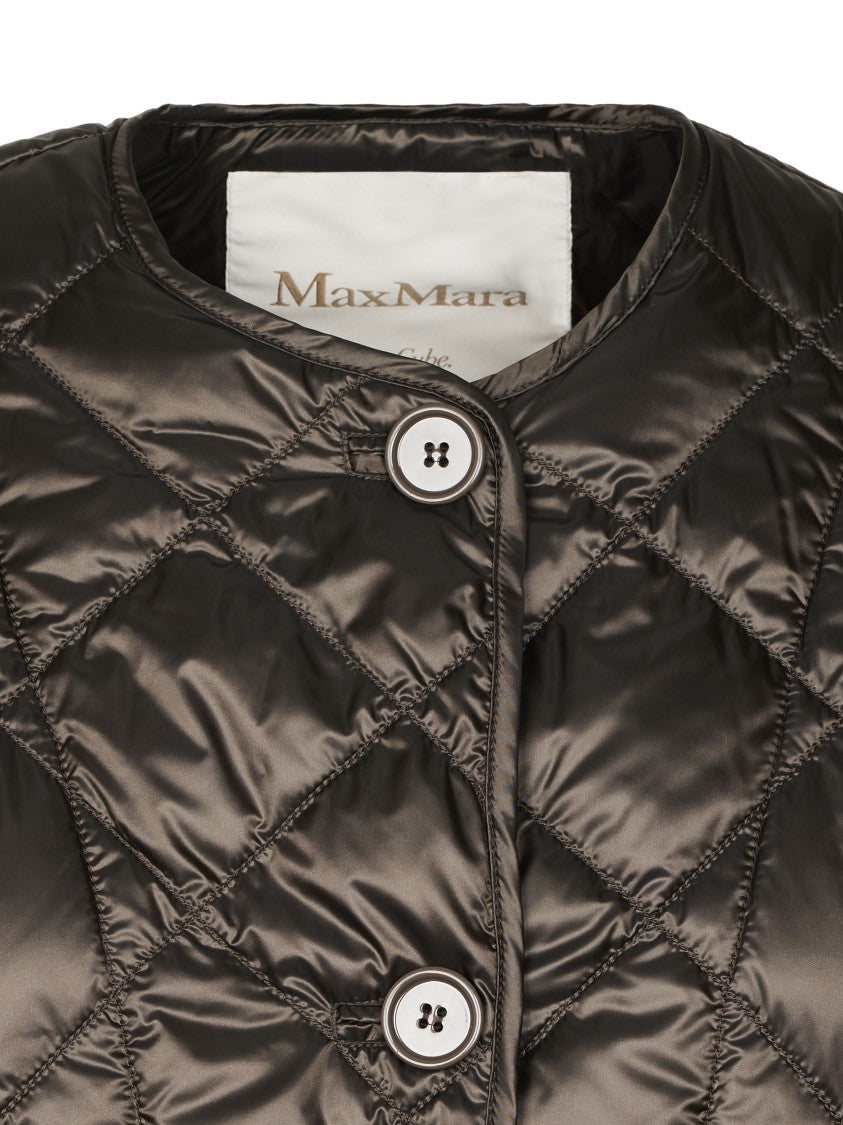 Max Mara Short Padded Jacket With Diamond Quilting