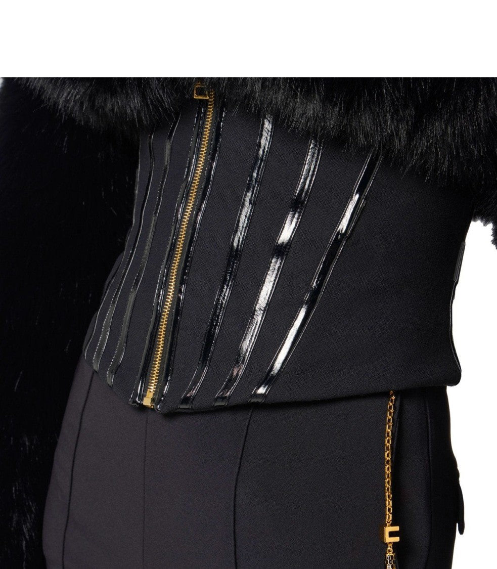 Elisabetta Franchi Flare Black Pants