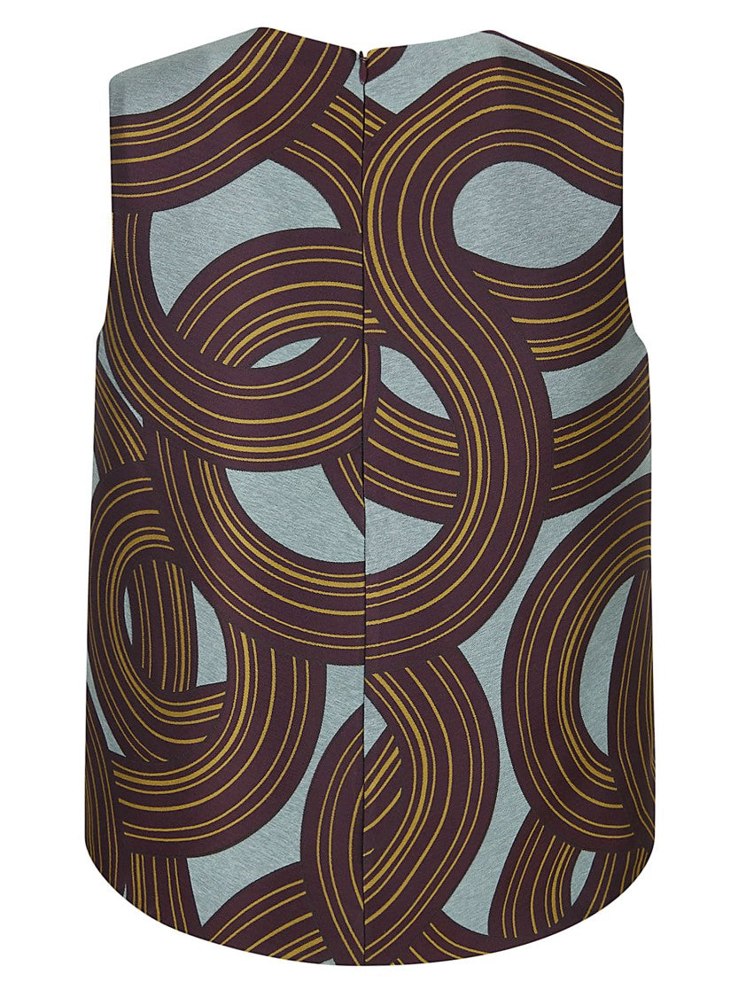 La Double J Asymmetrical Hem Sleeveless Top With Jacquard Texture