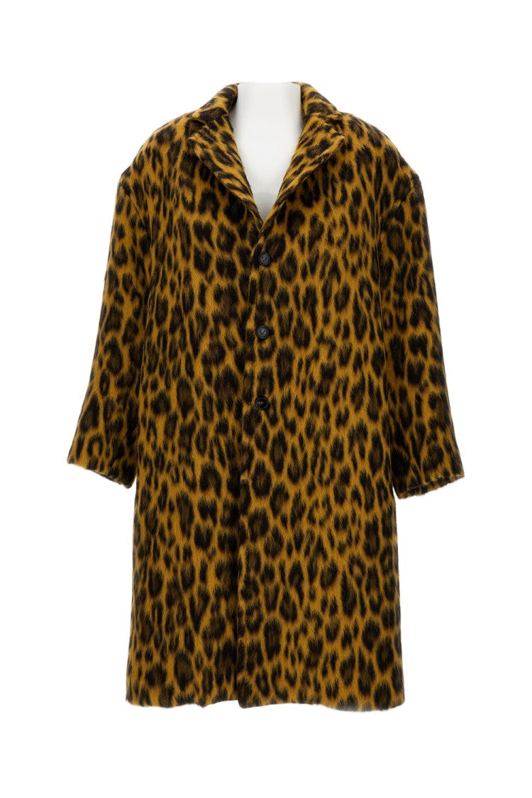 Bottega Veneta Leopard-Print Alpaca Coat