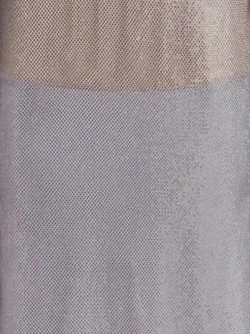 Alberta Ferretti Two-Tone Silver Mesh Dress With Fitted Silhouette