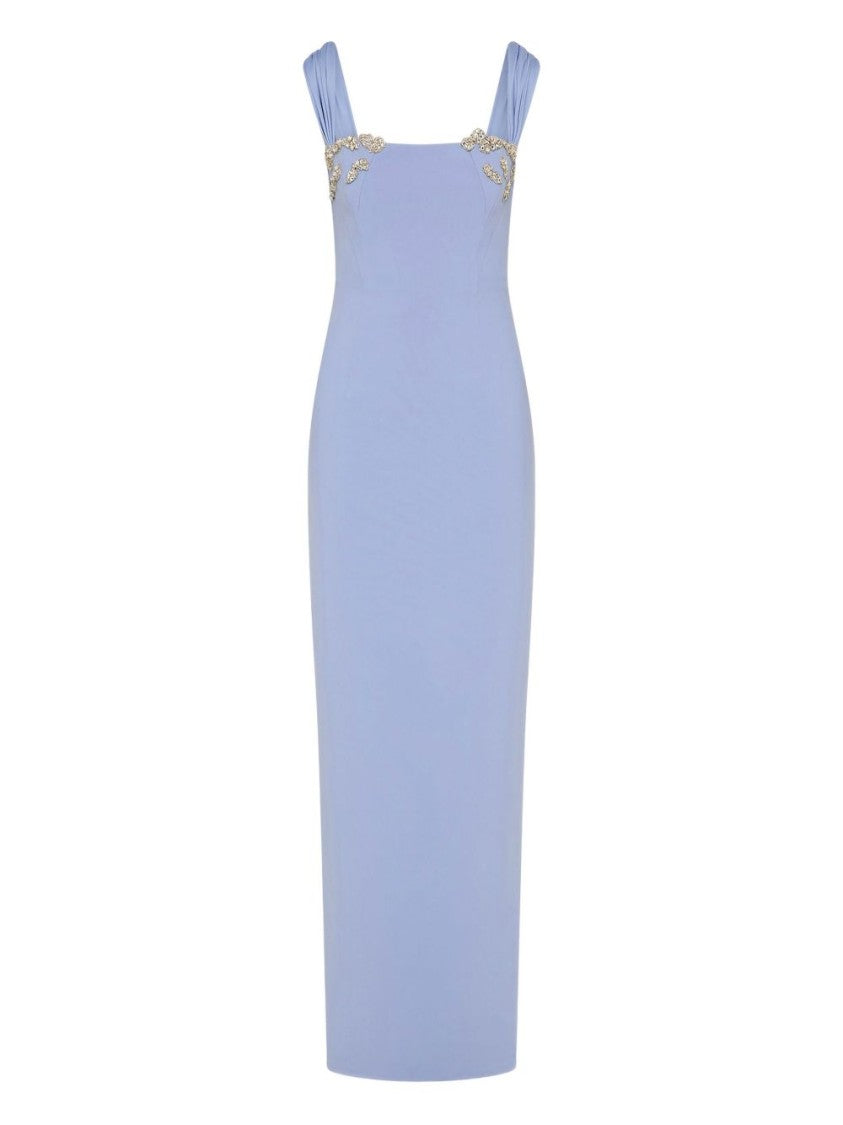Rachel Gilbert Fitted Column Dress With Straight Neckline