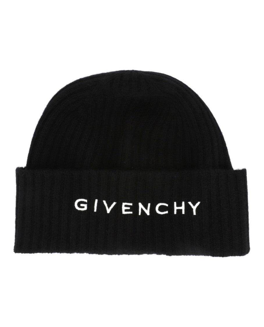 Givenchy Ribbed Wool Beanie With Embroidered Logo
