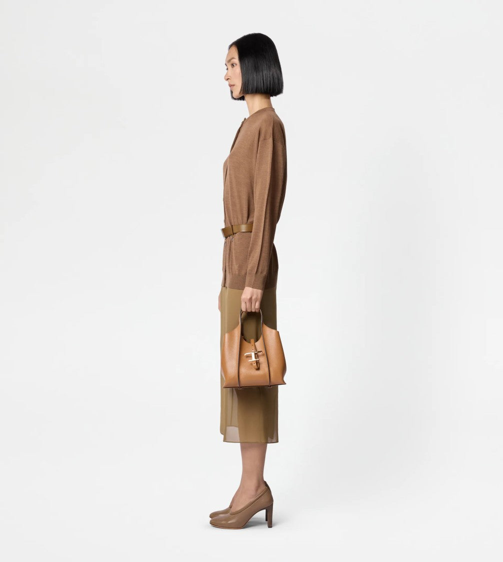 Tod's Compact Structured Mini Shopping Bag With T-Buckle