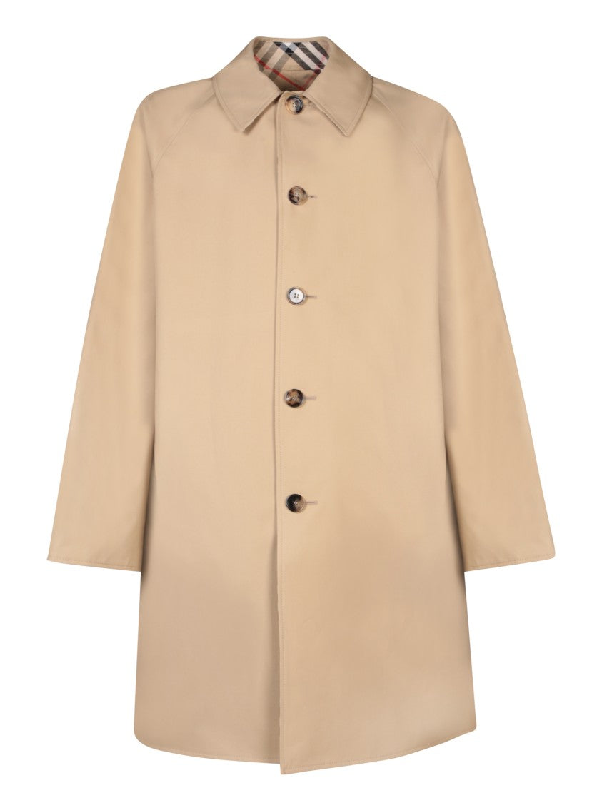 Burberry Beige Checkered Coats