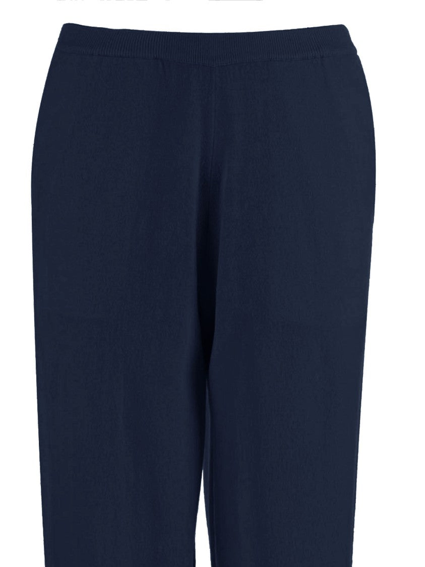 Allude Relaxed Wool And Cashmere Pants With Elasticated Edges
