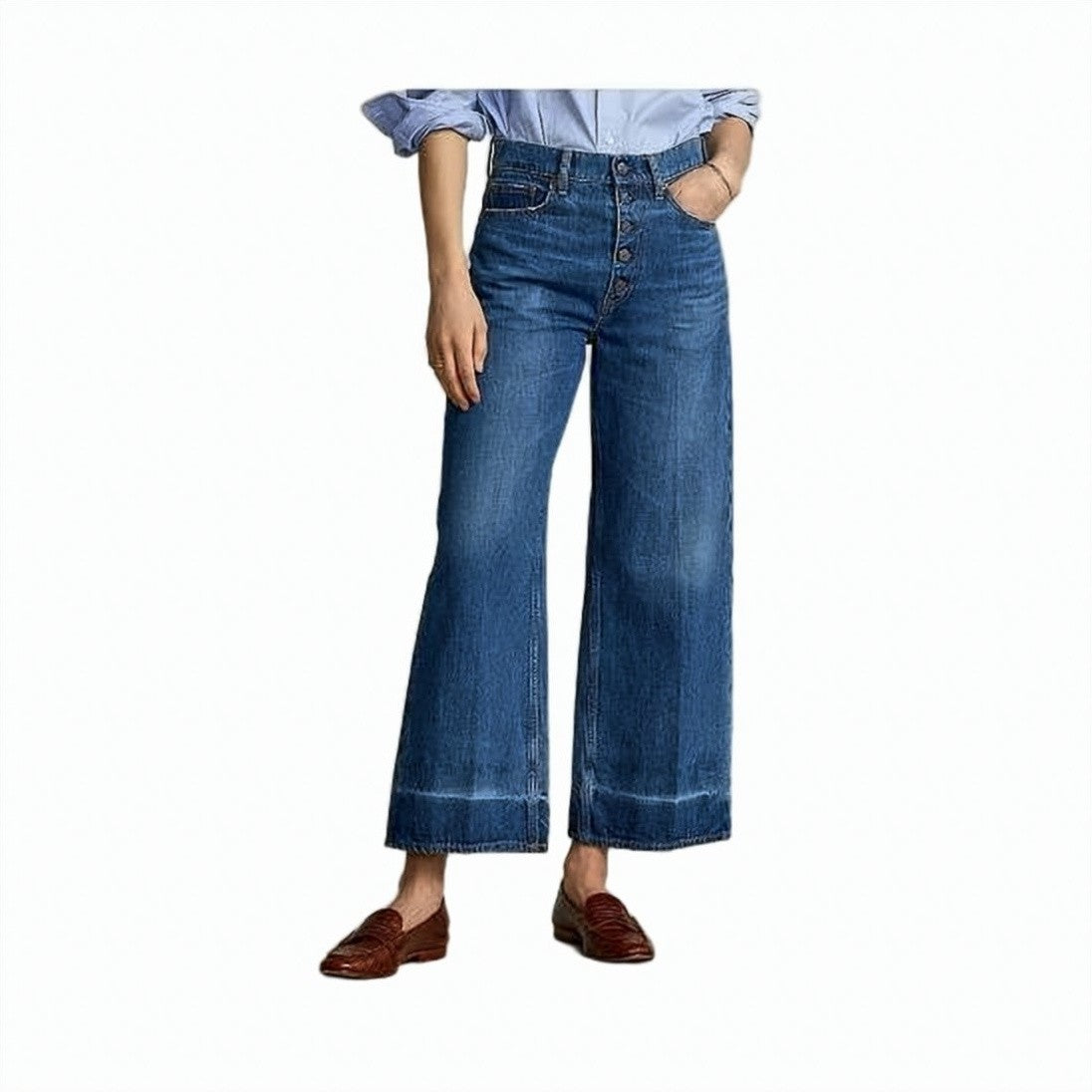 Polo Ralph Lauren High-Waist Wide-Leg Denim Pants