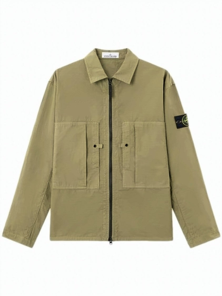 Stone Island Lightweight Green Cotton Jacket