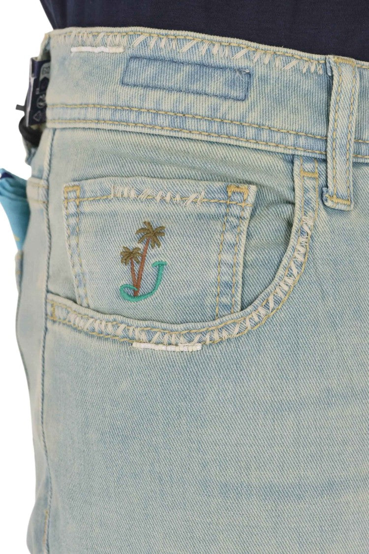Jacob Cohen Resort Sandblasted Stretch Denim Jeans