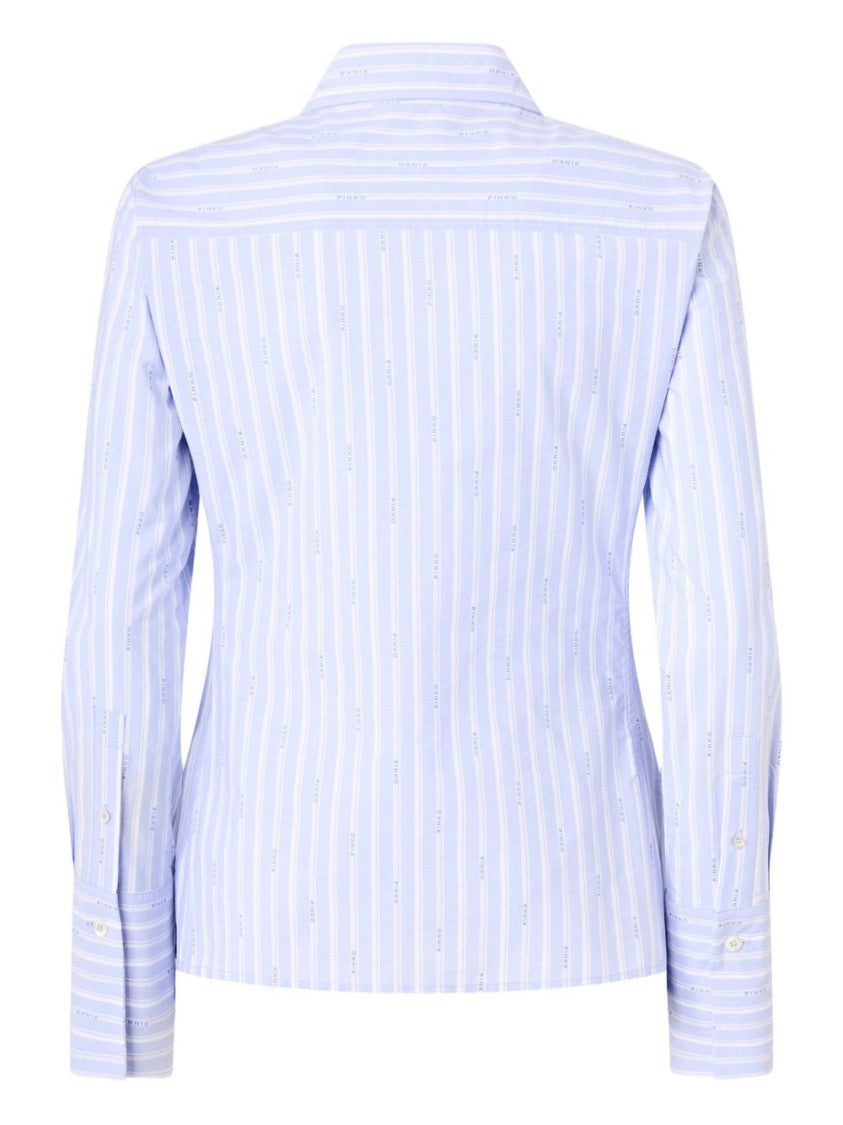 Pinko Tailored Button-Down Shirt With Vertical Stripes